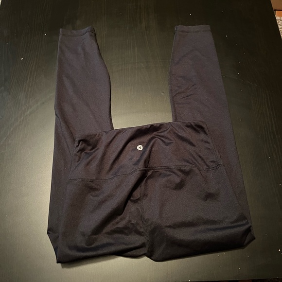 Black Athletic / Sport Full Length Leggings- Has Small Pocket, Size Small - Picture 2 of 5